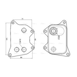 AVA Engine Oil Cooler AVA QUALITY COOLING VN3439 OE Ref 06K117021G