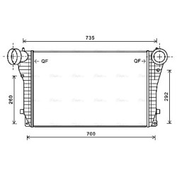 AVA Intercooler AVA QUALITY COOLING VN4319 OE Ref 1J0145834L
