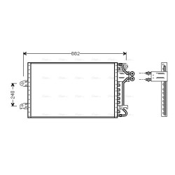 AVA AC Condenser AVA QUALITY COOLING VN5140 OE Ref 1009526