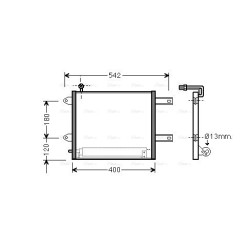 AVA AC Condenser AVA QUALITY COOLING VN5177D OE Ref 6X0.820.413