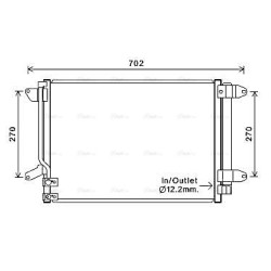 AVA AC Condenser AVA QUALITY COOLING VN5330D OE Ref 5C0820411