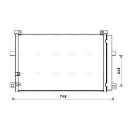 AVA AC Condenser AVA QUALITY COOLING VN5369D OE Ref 2H0820411A