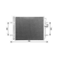 AVA AC Condenser AVA QUALITY COOLING VN5433D OE Ref 5QE816411J