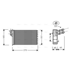 AVA Heater Matrix AVA QUALITY COOLING VN6173 OE Ref 1J1.819.031 B
