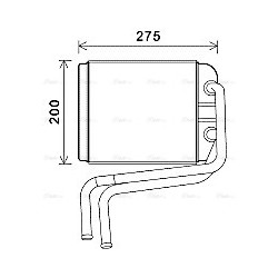 Heater Matrix AVA QUALITY COOLING VN6378 OE Ref 7H1819031