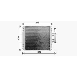 AVA Heater Matrix AVA QUALITY COOLING VN6434 OE Ref 6C0819031