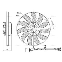 AVA Radiator Fan AVA QUALITY COOLING VN7442 OE Ref 1K0959455CN