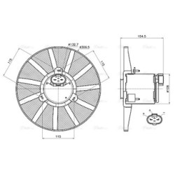 AVA Radiator Fan AVA QUALITY COOLING VN7443 OE Ref 100959455L