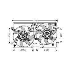 AVA Radiator Fan AVA QUALITY COOLING VN7505 OE Ref 7DB121207