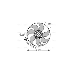 AVA Radiator Fan AVA QUALITY COOLING VN7521 OE Ref 1J0959455F
