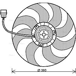 AVA Radiator Fan AVA QUALITY COOLING VN7526 OE Ref 6Q0959455N