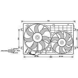 AVA Radiator Fan AVA QUALITY COOLING VN7528 OE Ref 1K0121207BB9B9