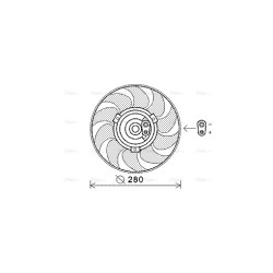 AVA Radiator Fan AVA QUALITY COOLING VN7530 OE Ref 701959455F