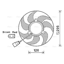 AVA Radiator Fan AVA QUALITY COOLING VN7535 OE Ref 1K0959455ET