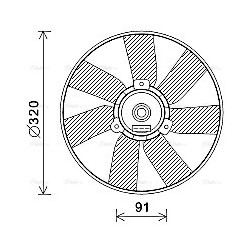 AVA Radiator Fan AVA QUALITY COOLING VN7538 OE Ref 1H0.959.455 D