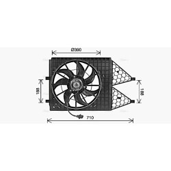AVA Radiator Fan AVA QUALITY COOLING VN7545 OE Ref 6Q0959455AD