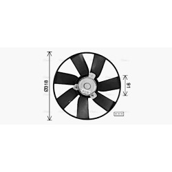 Radiator Fan AVA QUALITY COOLING VN7550 OE Ref 191959455AT
