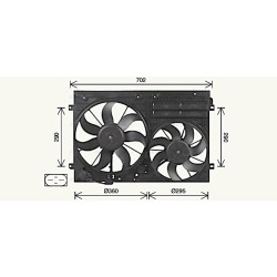 AVA Radiator Fan AVA QUALITY COOLING VN7551 OE Ref 1K0121207BB