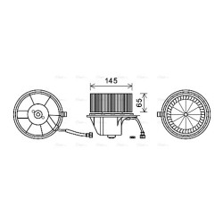 AVA Heater Blower Motor AVA QUALITY COOLING VN8351 OE Ref 703820022