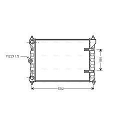 AVA Radiator AVA QUALITY COOLING VNA2095 OE Ref 867.121.251 B