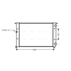AVA Radiator AVA QUALITY COOLING VNA2116 OE Ref 1H0.121.253 P