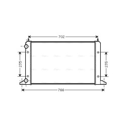 AVA Radiator AVA QUALITY COOLING VNA2133 OE Ref 7M0 121 253 C