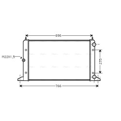 AVA Radiator AVA QUALITY COOLING VNA2134 OE Ref 211893
