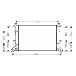 AVA Radiator AVA QUALITY COOLING VNA2155 OE Ref 2D0.121.253 B