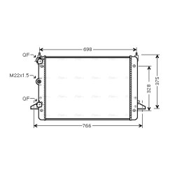 AVA Radiator AVA QUALITY COOLING VNA2184 OE Ref 7M3.121.253 A