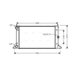 AVA Radiator AVA QUALITY COOLING VNA2188 OE Ref 1209590