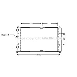 AVA Radiator AVA QUALITY COOLING VNA2191 OE Ref 6K0.121.253 AS