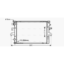 Radiator AVA QUALITY COOLING VNA2231 OE Ref 7H0.121.253 H