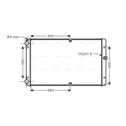 AVA Radiator AVA QUALITY COOLING VNA2245 OE Ref 7D0.121.253 A