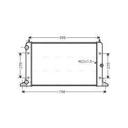 Radiator AVA QUALITY COOLING VNA2247 OE Ref 7M0.121.253 K