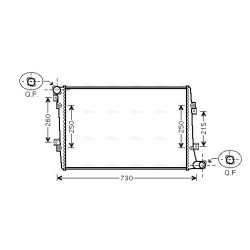 AVA Radiator AVA QUALITY COOLING VNA2255 OE Ref 1K0.121.251 AM