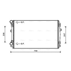 AVA Radiator AVA QUALITY COOLING VNA2338 OE Ref 5Q0121251ER