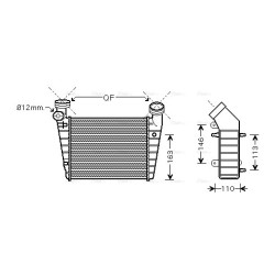 Intercooler AVA QUALITY COOLING VNA4216 OE Ref 3B0145805H