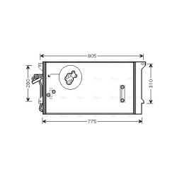 AVA AC Condenser AVA QUALITY COOLING VNA5244D OE Ref 4L0.260.401 A