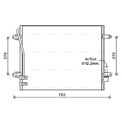 AVA AC Condenser AVA QUALITY COOLING VNA5322 OE Ref 3C0820411D