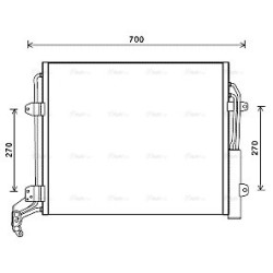 AC Condenser AVA QUALITY COOLING VNA5324D OE Ref 7N0.820.411 B
