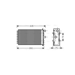 AVA Heater Matrix AVA QUALITY COOLING VNA6239 OE Ref 701820032