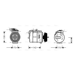 AC Compressor AVA QUALITY COOLING VNAK087 OE Ref 3D0820805E
