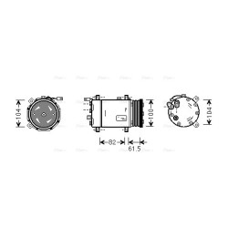 AVA AC Compressor AVA QUALITY COOLING VNAK167 OE Ref 6N0820803C