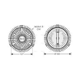 AVA Fan Clutch AVA QUALITY COOLING VNC275 OE Ref 059121350B