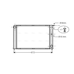 AVA Radiator AVA QUALITY COOLING VO2088 OE Ref 5003854
