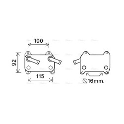 AVA Engine Oil Cooler AVA QUALITY COOLING VO3155 OE Ref 9445827