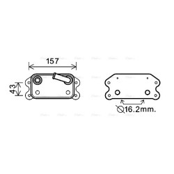Engine Oil Cooler AVA QUALITY COOLING VO3168 OE Ref 31201911