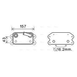 AVA Engine Oil Cooler AVA QUALITY COOLING VO3169 OE Ref 1453622
