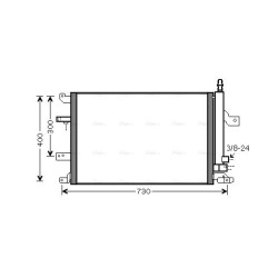 AC Condenser AVA QUALITY COOLING VO5138D OE Ref 30781281