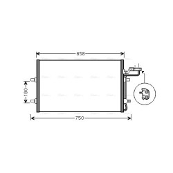 AC Condenser AVA QUALITY COOLING VO5140 OE Ref 30661958
